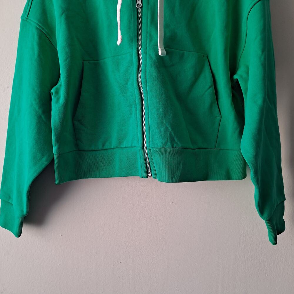 NWT Everlane Track Organic Cotton Hoodie Zip Sweatshirt Mint Green Womens Sz XXS - Picture 9 of 11